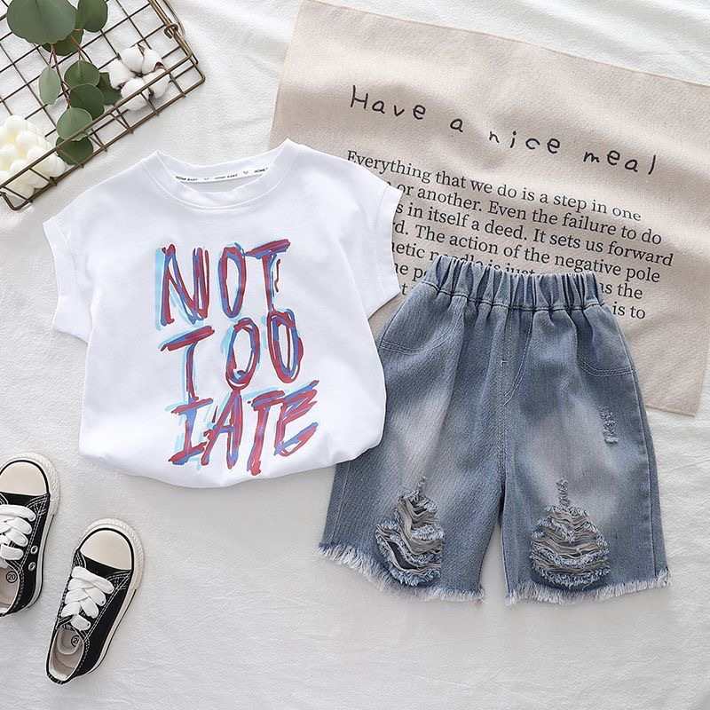 外贸男童英文字母套装