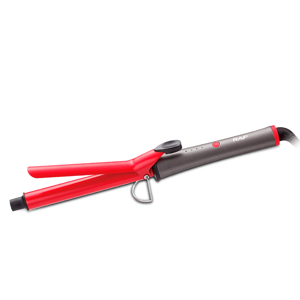 RAF European-style temperature-adjustable curling iron, straightener, ceramic clamp, 4-position adjustment, suitable for both straightening and curling, with built-in bangs Specification drawing