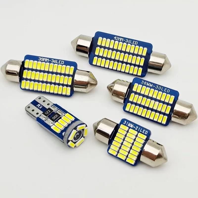 Car LED reading light, high-brightness ceiling light, 12V interior ambient light, white light, ice blue light Specification drawing