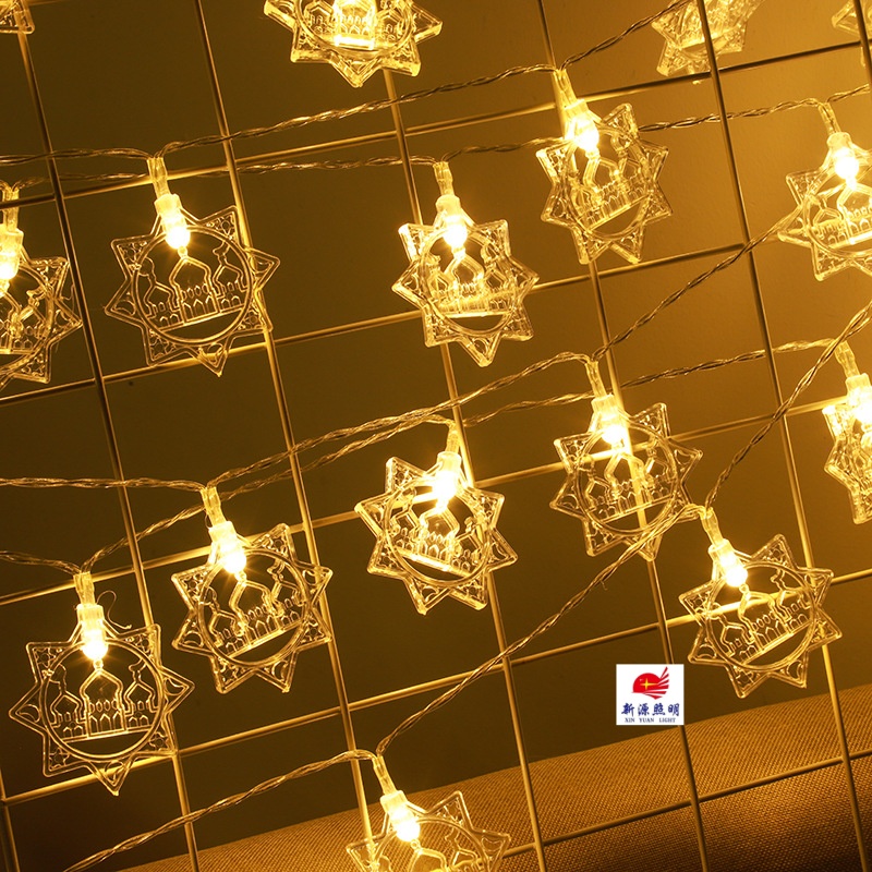 Star and moon lanterns flash, Middle Eastern Arab festival hanging lanterns, palace lanterns, bottles, star and moon castles, LED lights Application Scenario