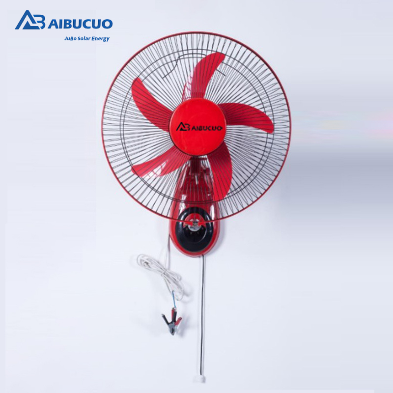 AIBUCUO 16-inch 12-volt wall-mounted electric fan, solar fan, solar-specific wall-mounted fan, wall fan details Picture