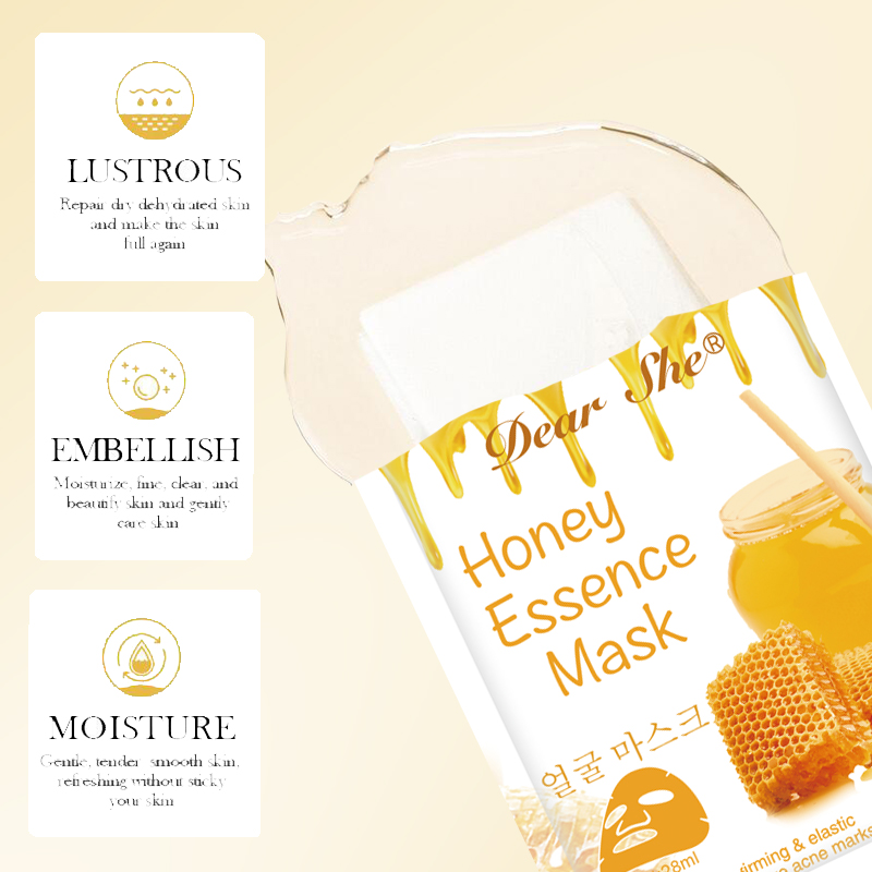 Factory wholesale price cross-border bestseller 28ml Dear she Honey Essence Collagen Mask Moisturizing and Hydrating Skin Care products for Facial Skin details Picture