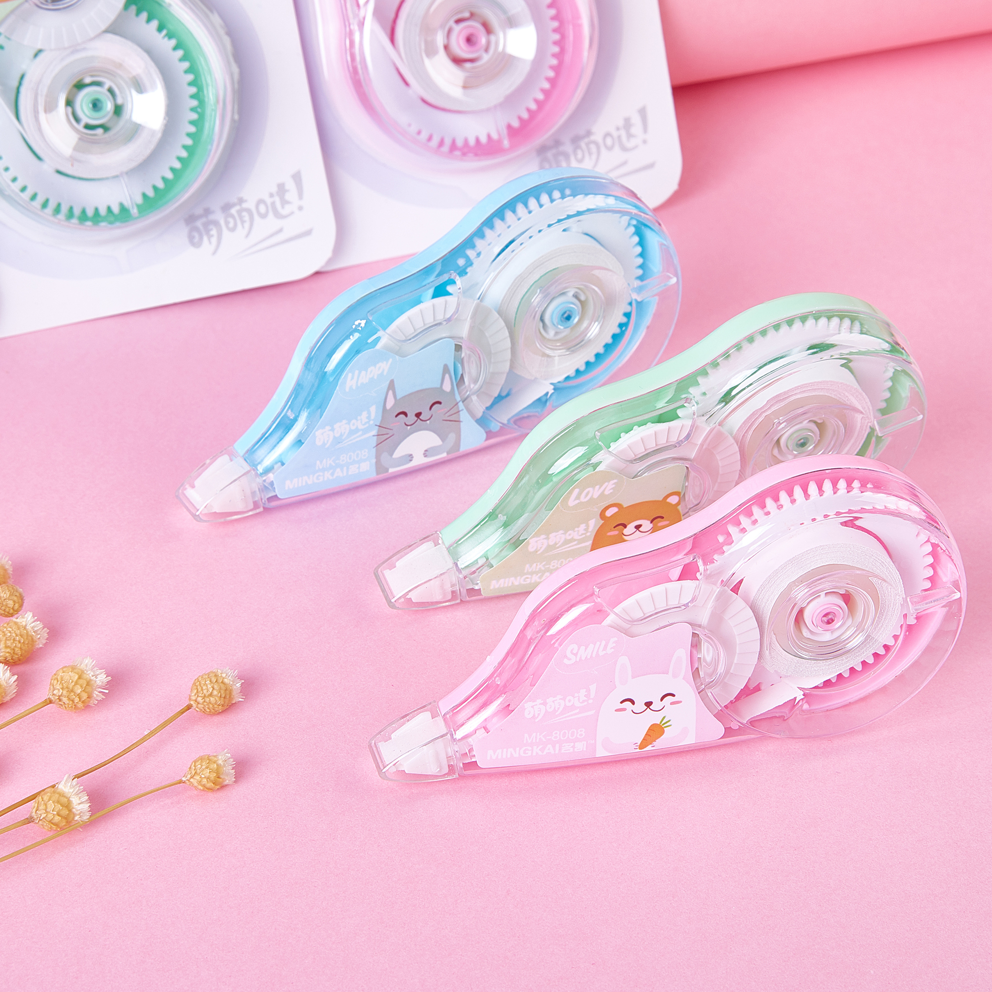 MK-8008 high-quality regular correction tape, 36 ultra-thin PET transparent film, easy to use, continuous student special, factory direct sales details Picture