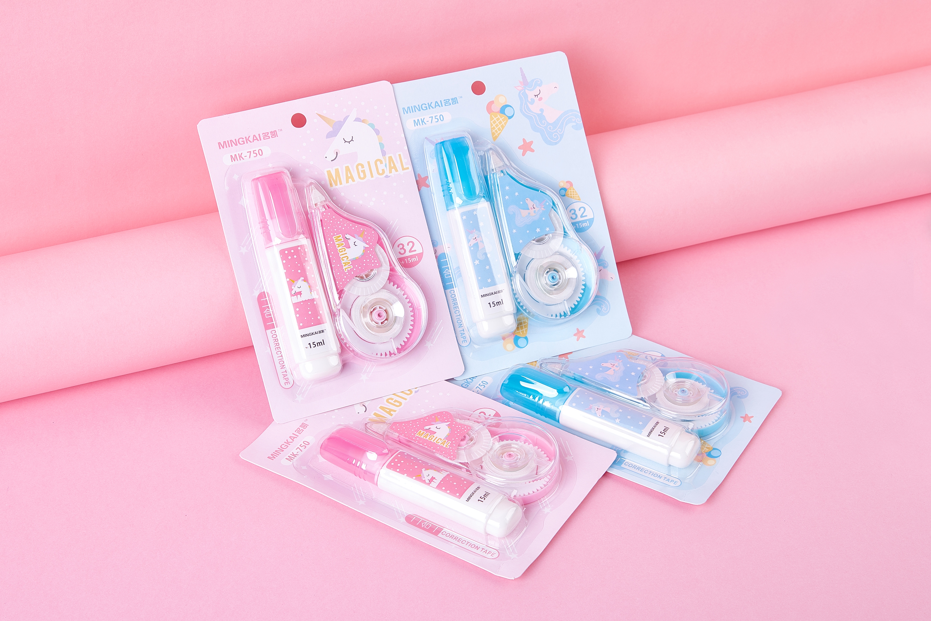 MK-750 regular Edition Correction tape 32+ Correction fluid 15ml ultra-thin film PET transparent film, good to use, continuous repair, special for students, factory direct sales Application Scenario