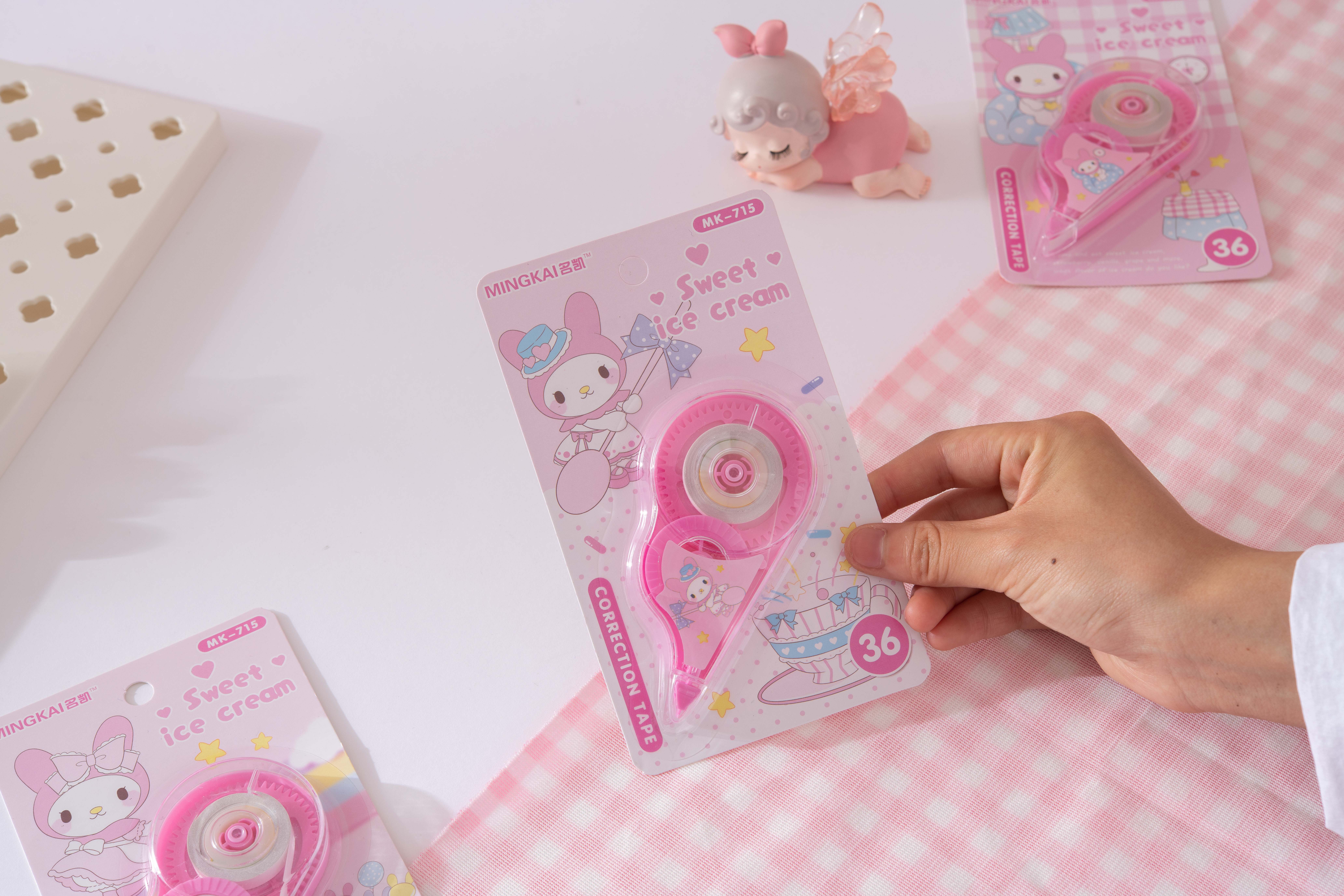 MK-715 high-quality regular correction tape, 36 ultra-thin PET transparent film, easy to use, continuous use, special for students, factory direct sales Specification drawing