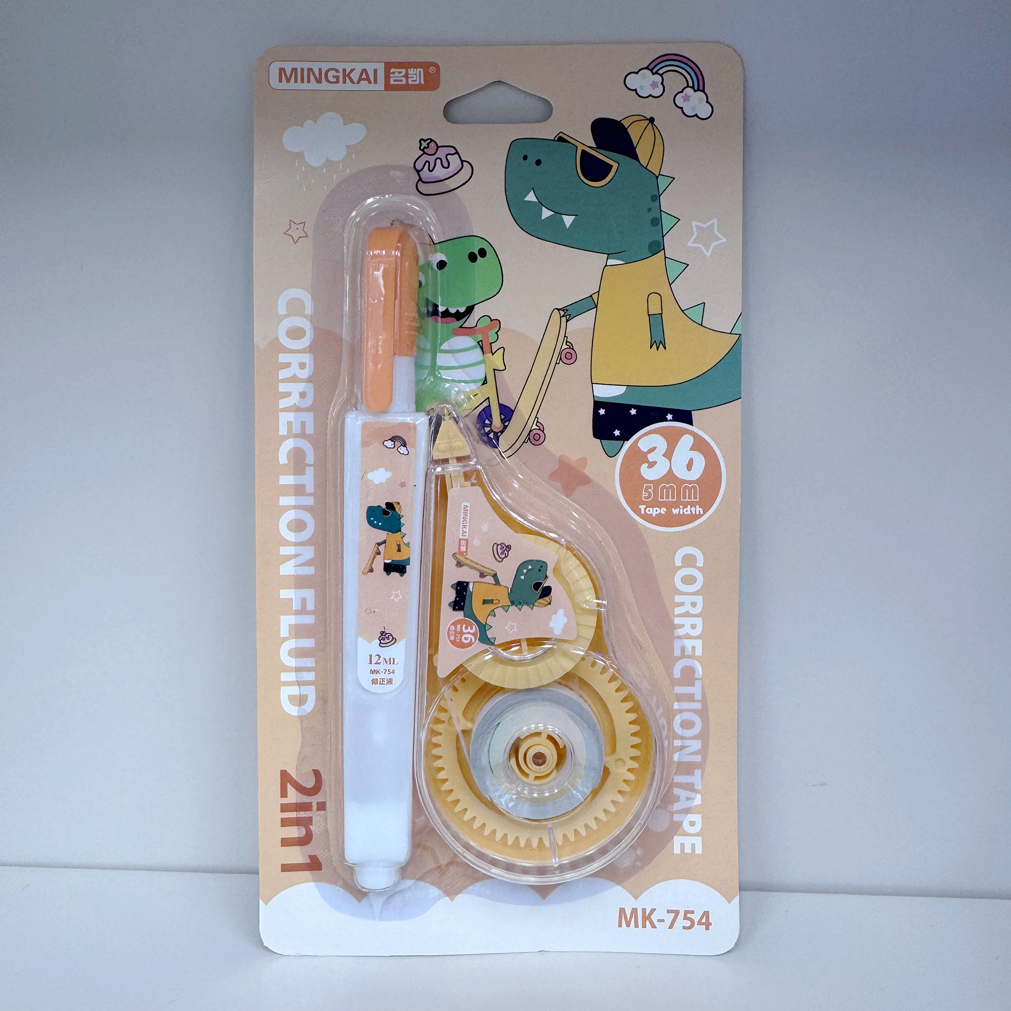MK-754 high-quality correction tape 36+ correction fluid 12ml ultra-thin film PET, easy to use, continuous for students, factory direct sales Specification drawing
