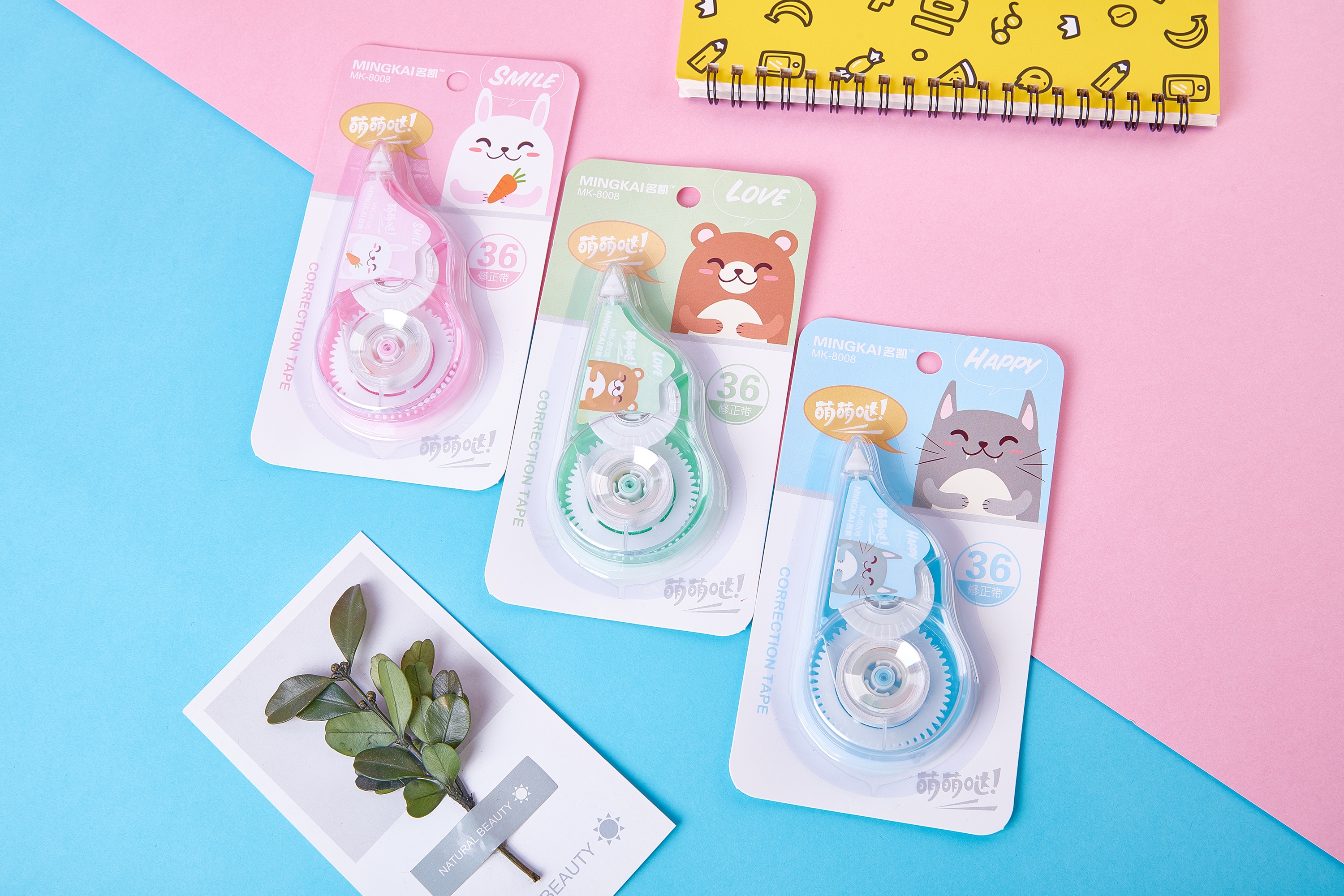 MK-8008 high-quality regular correction tape, 36 ultra-thin PET transparent film, easy to use, continuous student special, factory direct sales Item Picture