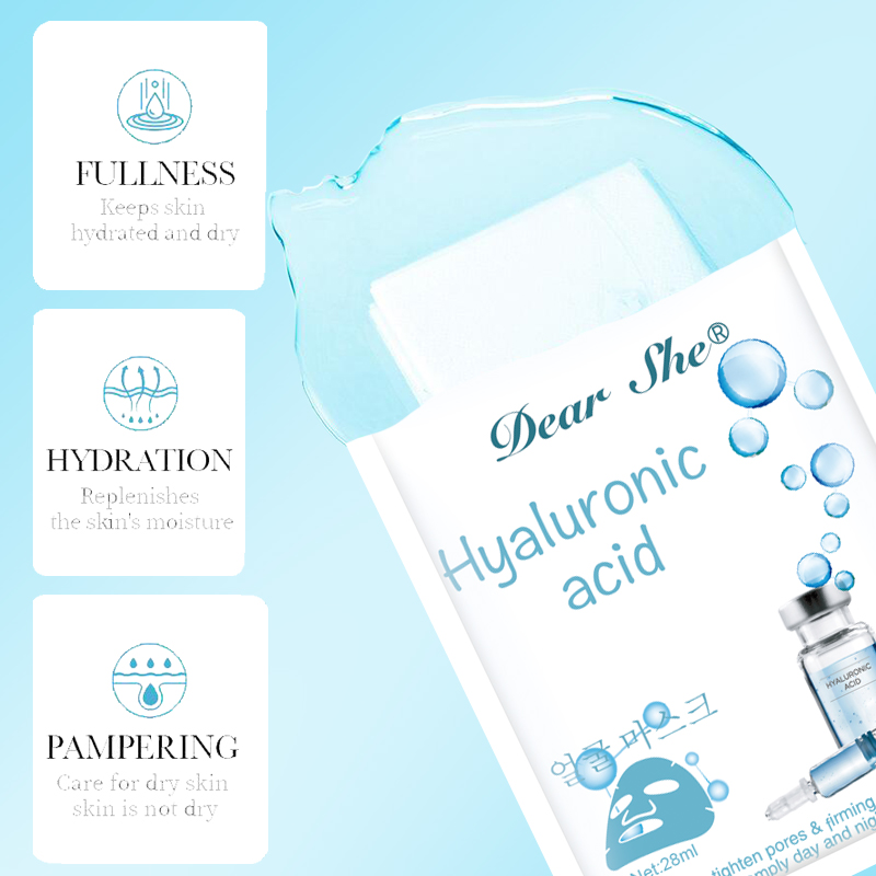 OEM ODM Amazon cross-border best-selling 28ml hyaluronic acid hydrating, moisturizing and locking water mask skin care products, cleansing and firming pores details Picture