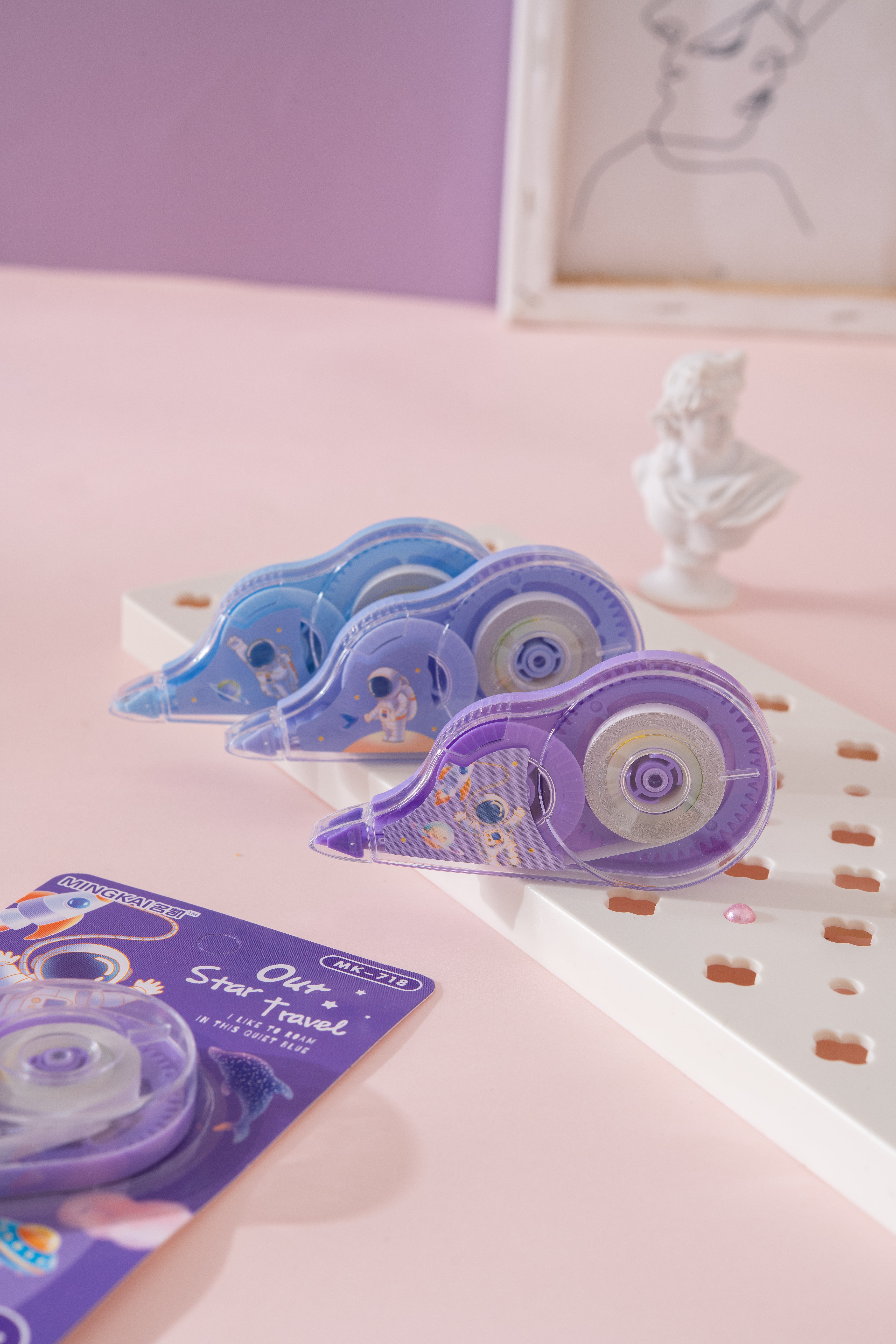 MK-718 high-quality regular correction tape, 36 ultra-thin PET transparent film, easy to use, continuous use, special for students, factory direct sales Application Scenario