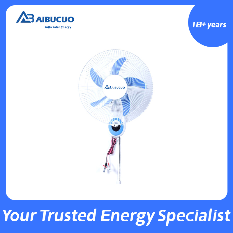 AIBUCUO 16-inch 12-volt wall-mounted electric fan, solar fan, solar-specific wall-mounted fan, wall fan