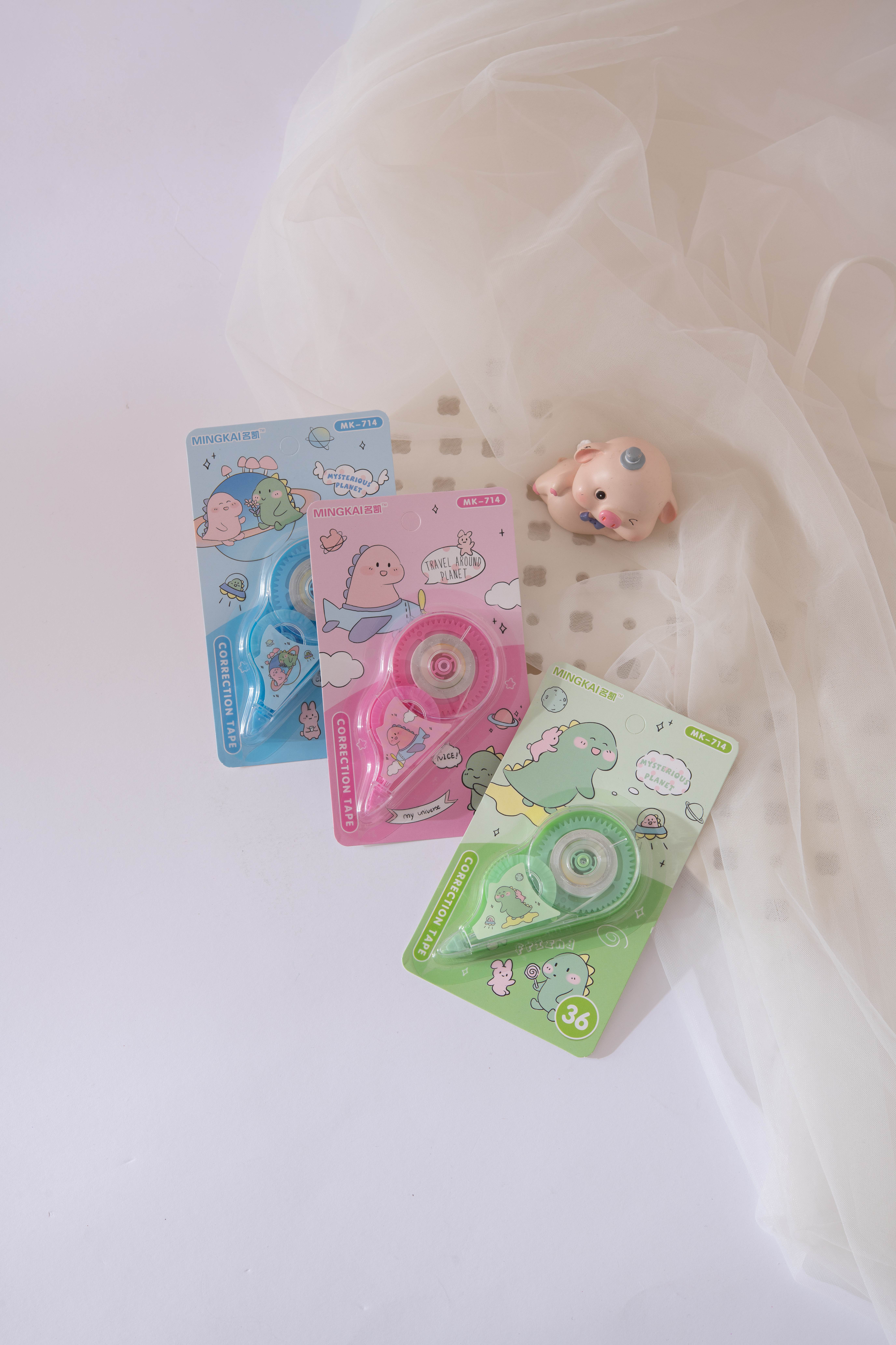 MK-714 high-quality regular correction tape, 36 ultra-thin PET transparent film, easy to use, continuous use, special for students, factory direct sales Specification drawing