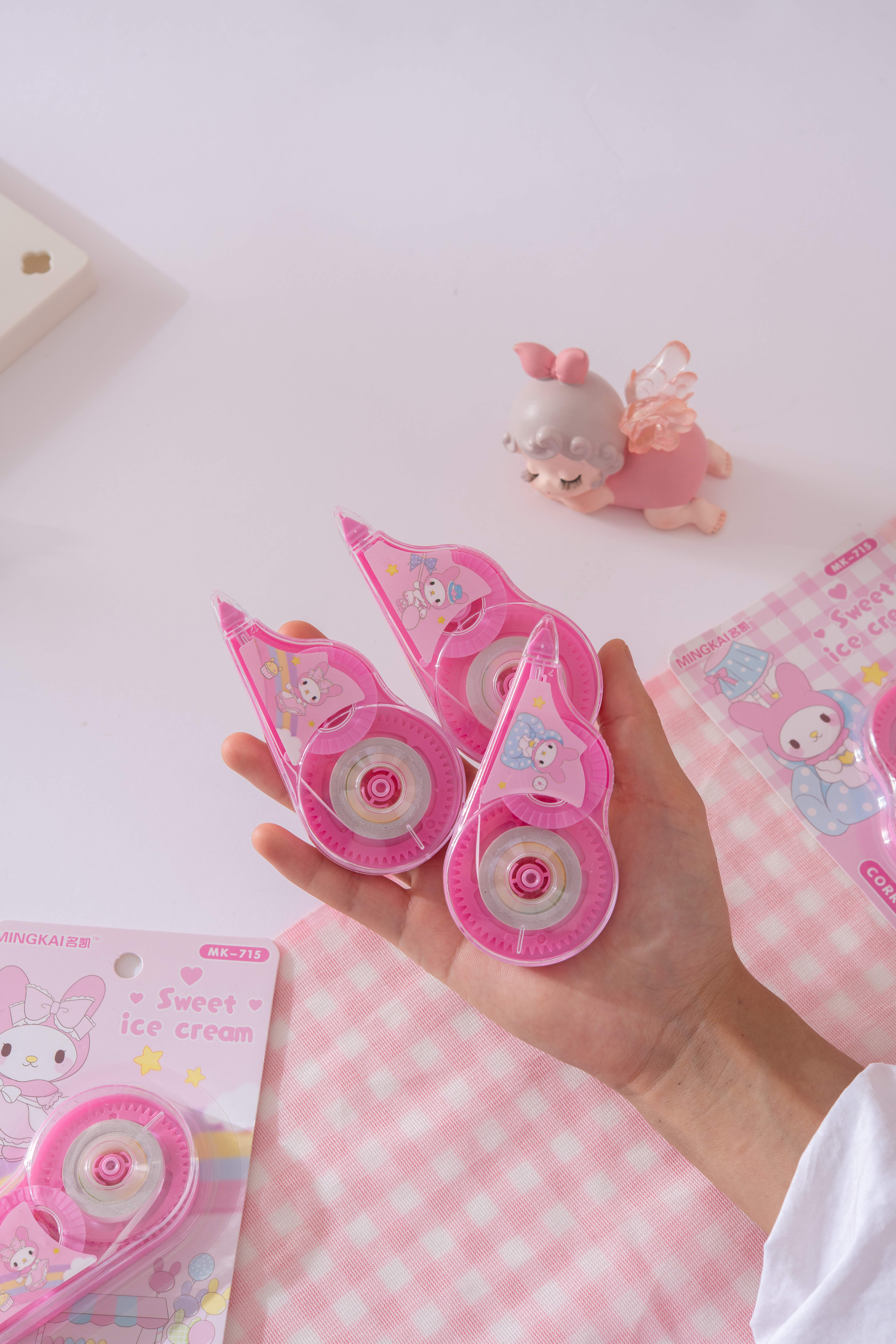 MK-715 high-quality regular correction tape, 36 ultra-thin PET transparent film, easy to use, continuous use, special for students, factory direct sales Application Scenario