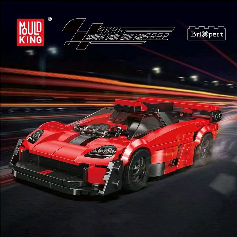 The children's high-fidelity building block eight-grid racing model set is full of fun to assemble Specification image