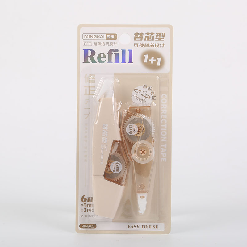 MK-8023 high-quality replacement core correction tape, 6-meter ultra-thin film PET transparent film, easy to use, continuous student special, factory direct sales Application Scenario