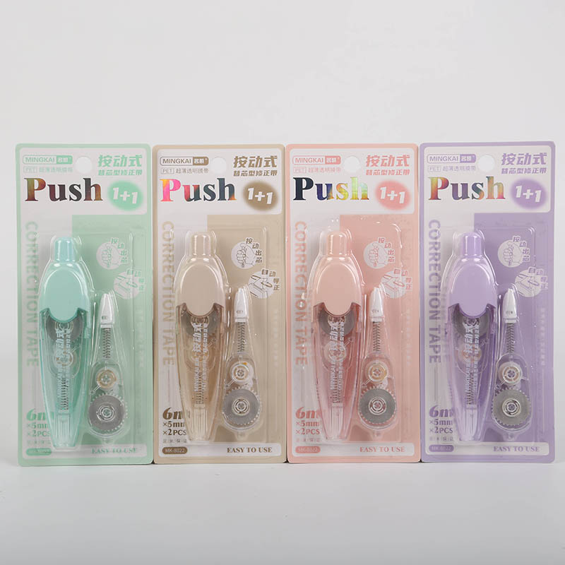 MK-8022 high-quality push-type correction tape, 6-meter ultra-thin film PET transparent film, easy to use, continuous use for students, factory direct sales thumbnail