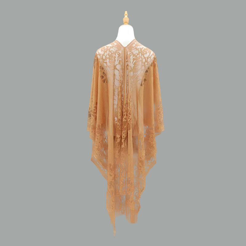 New Chinese-style cheongsam shawl for women, spring and summer, thin and elegant lace cutout tassels, ancient-style shawl for bridesmaids, evening gowns, cheongsam shawl for parties and banquets details Picture