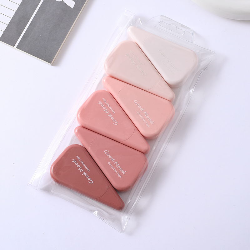 MK-8107 Morandi 6-card high-quality correction tape, 36-meter ultra-thin film PET transparent film, easy to use, continuous use for students, factory direct sales Item Picture