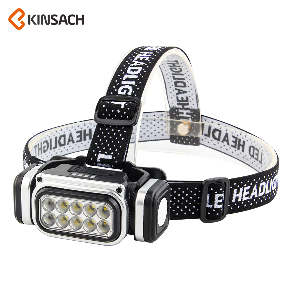 KINSACH Star Source TYPE-C Rechargeable Plastic 10*LED Headlamp