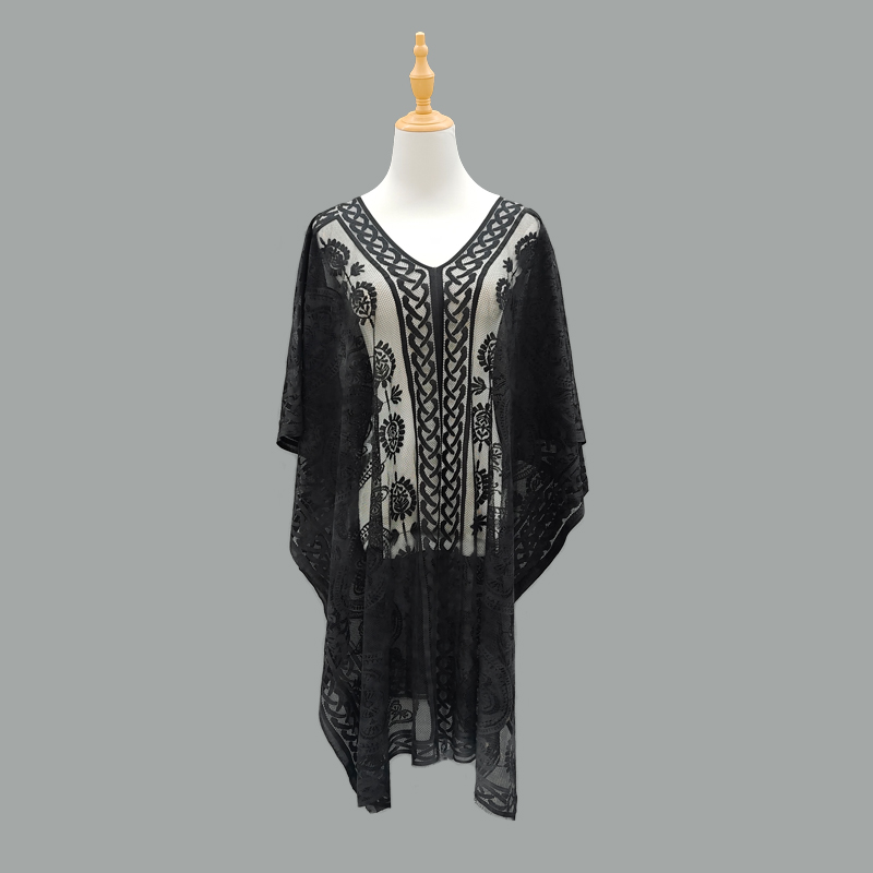 Cross-border Bohemian lace cardigan, beach cardigan fabric, bikini, beachwear, tassel pullover, shawl, export sun-protective clothing, fabric materials, Amazon cross-border direct supply, TK overseas bestsellers