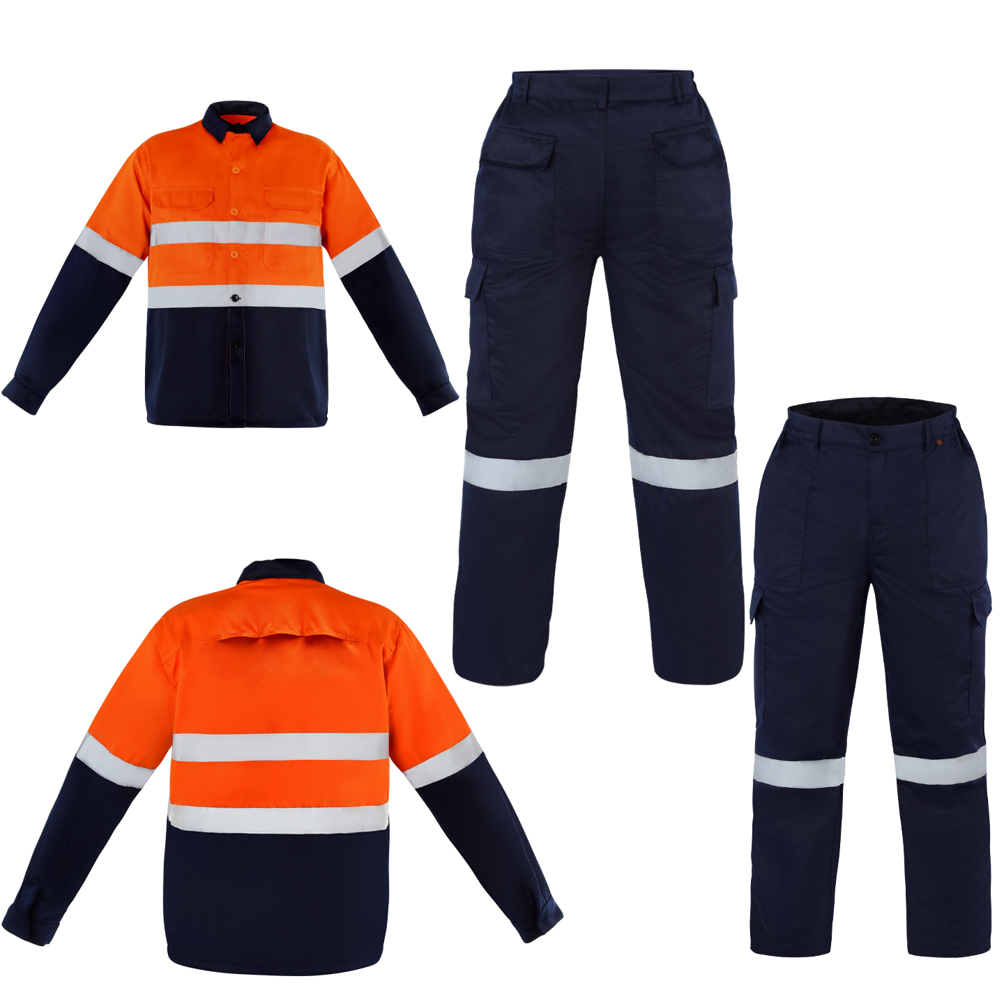 厂家直销跨境出口工款套装大码工人劳保短袖短袖工作服详情14