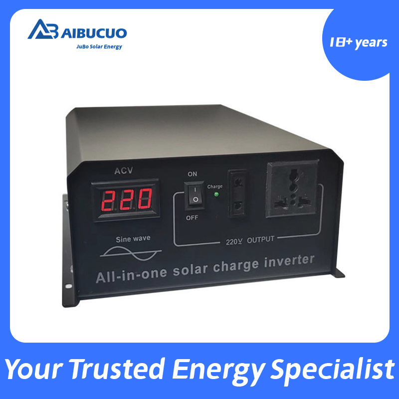 AIBUCUO Jubo solar photovoltaic inverter charging power frequency pure sine wave 24V to 220V500W household car inverter