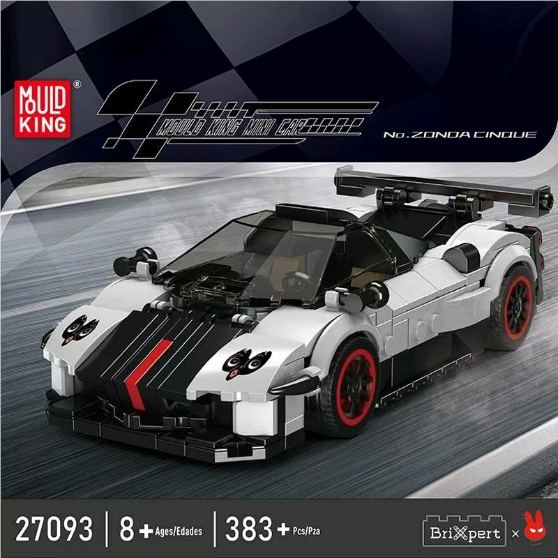 积木风之子八格赛车模型套装拼装车模 Cinquecar全英文版套装