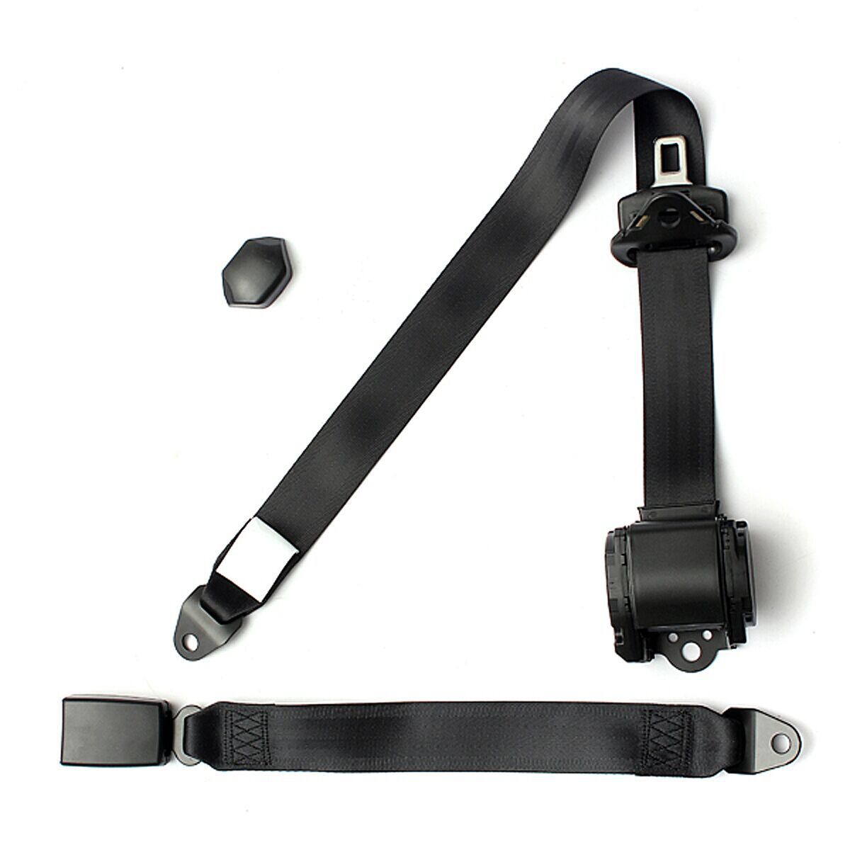 厂家汽车安全带 全自动三点式汽车安全带 可调节座椅座位保险腰带白底实物图