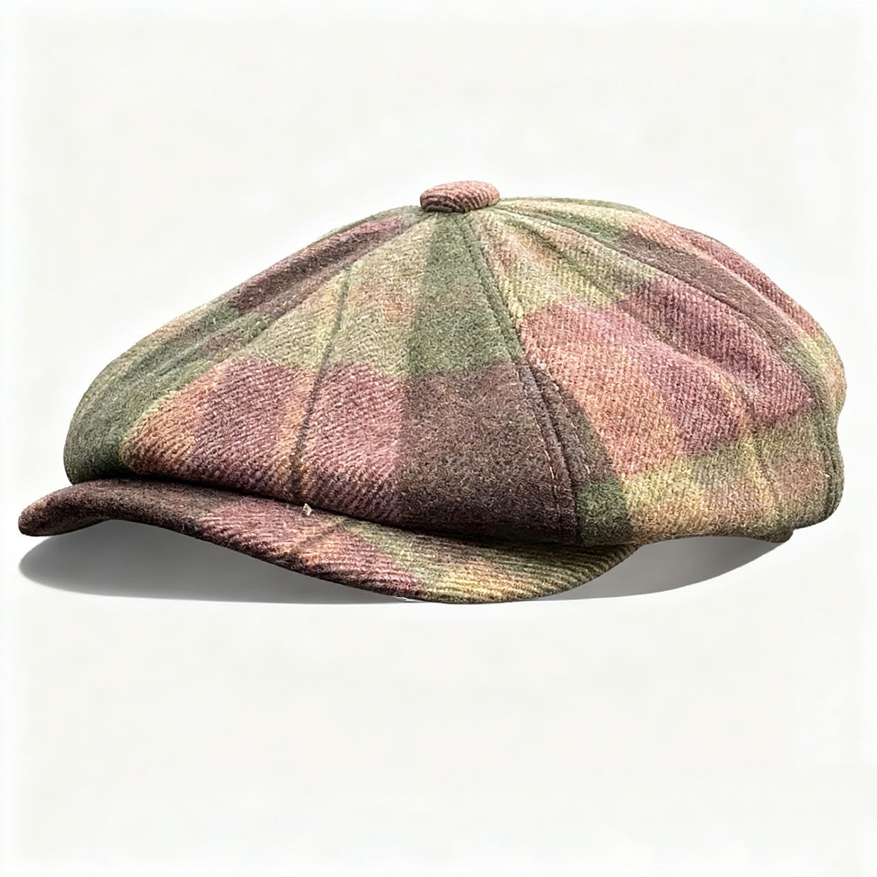 Retro multi-color checkered British baseball cap Specification drawing