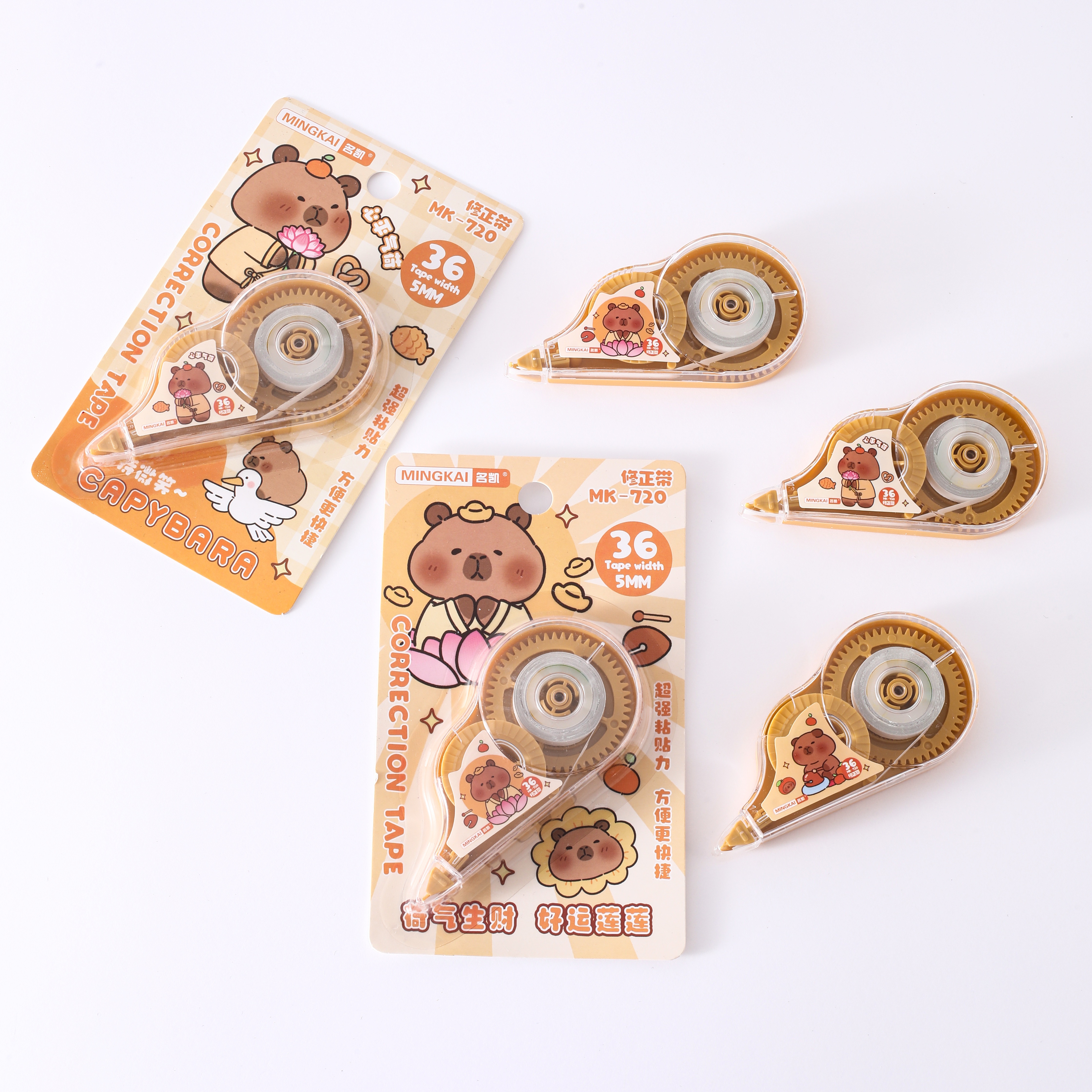 MK-720 high-quality regular correction tape, 36 ultra-thin PET transparent film, easy to use, continuous use, special for students, factory direct sales Item Picture