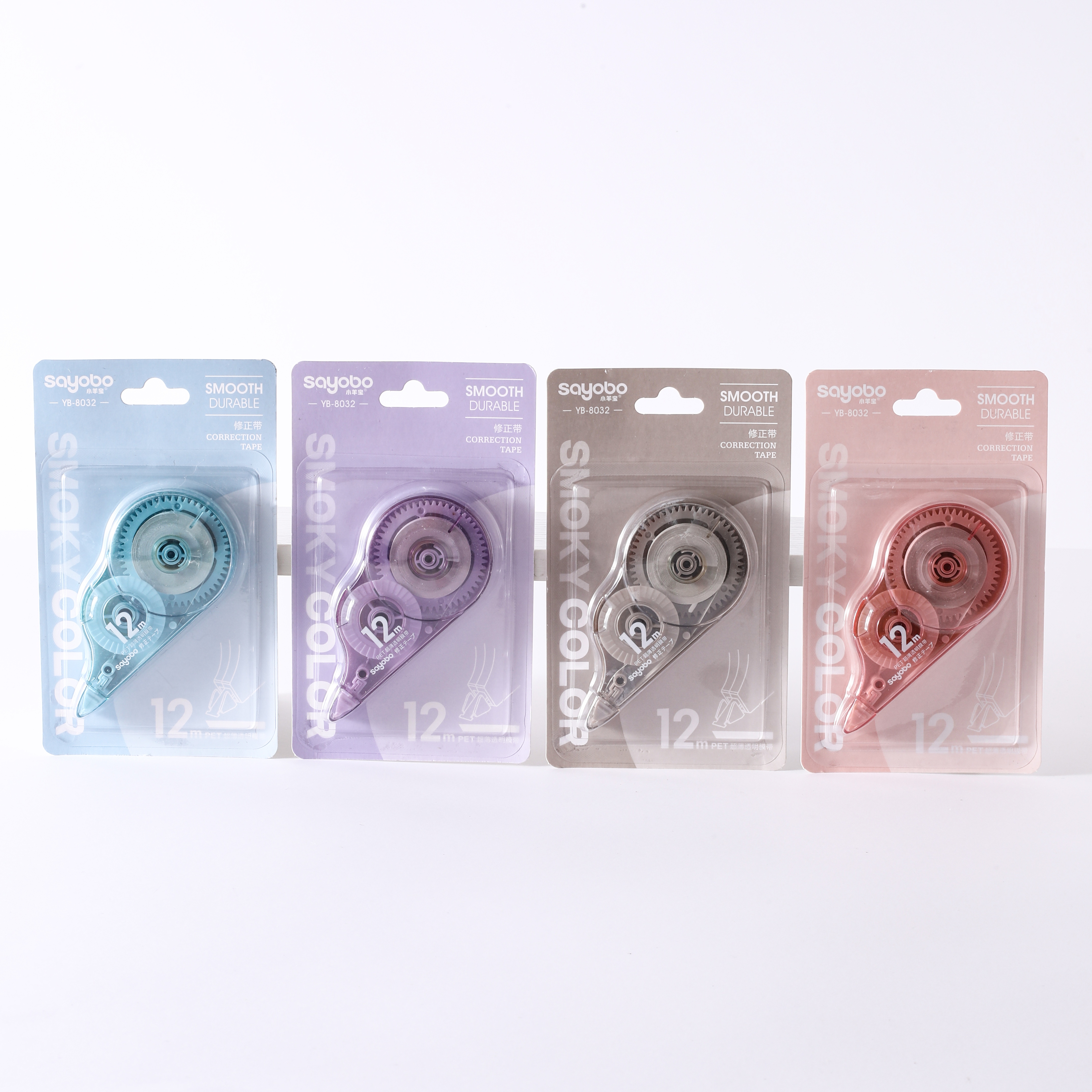 YB-8032 high-quality regular model correction tape, 12-meter ultra-thin film PET transparent film, easy to use, continuous use for students, factory direct sales full figure