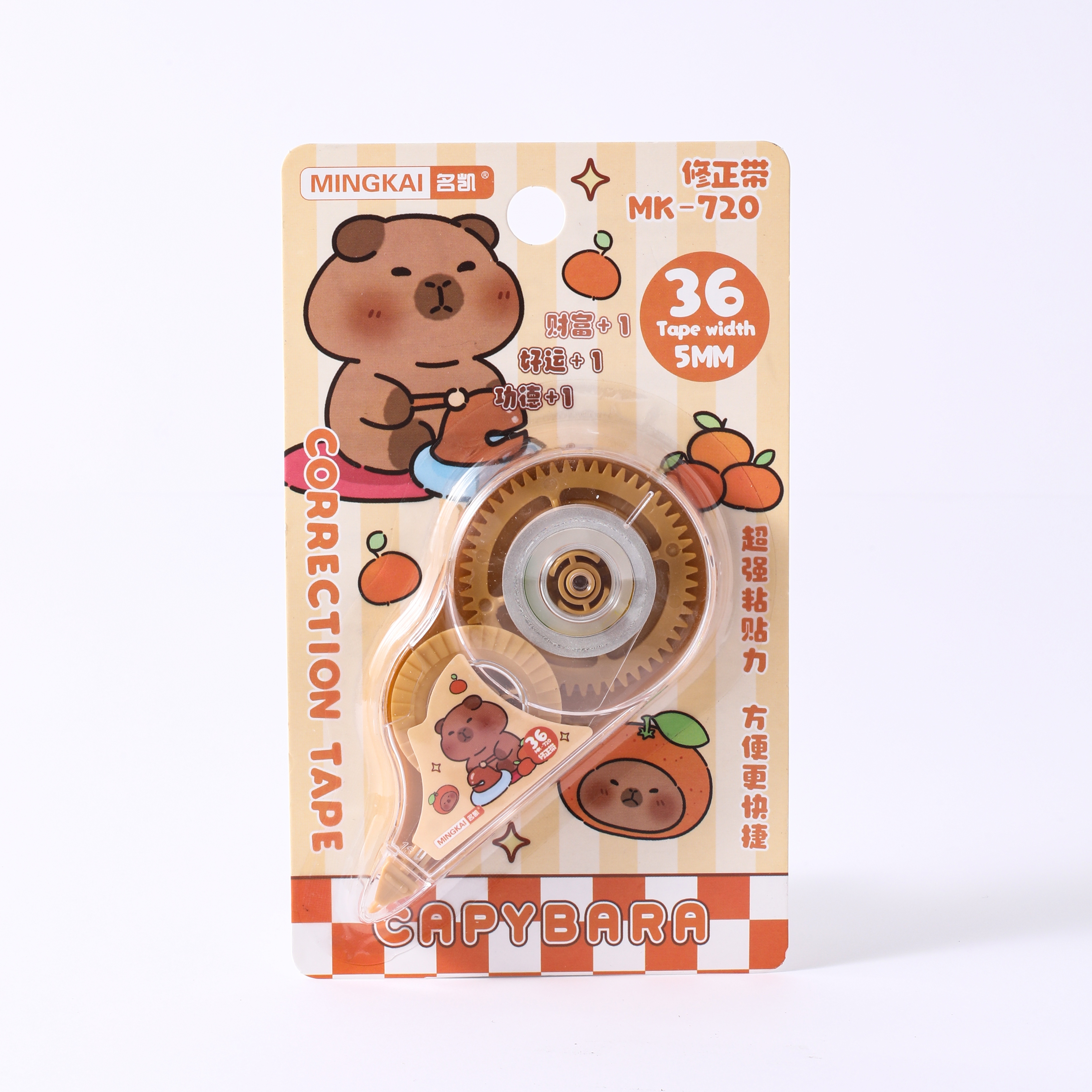 MK-720 high-quality regular correction tape, 36 ultra-thin PET transparent film, easy to use, continuous use, special for students, factory direct sales details Picture