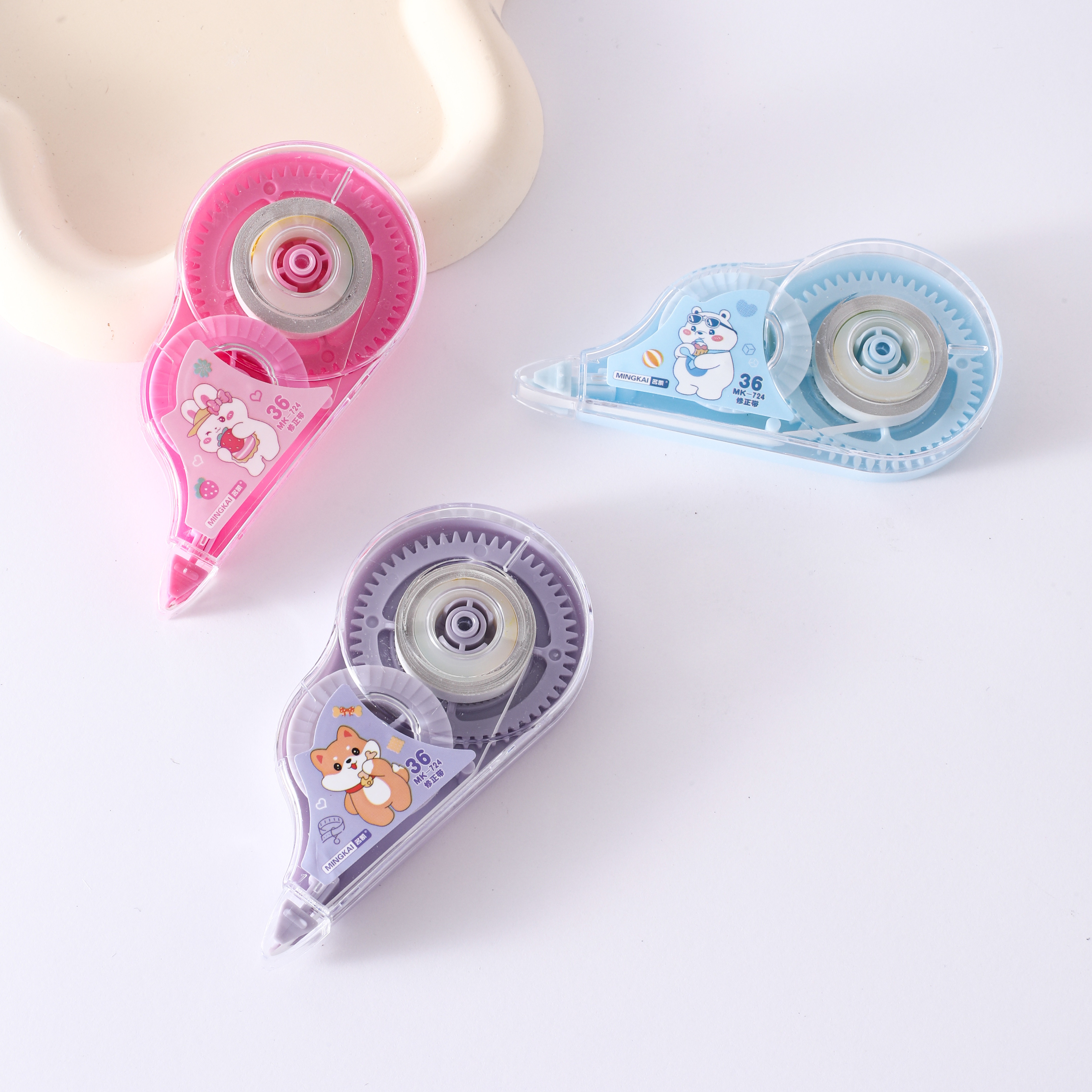 MK-724 high-quality regular correction tape, 36 ultra-thin film PET transparent film, easy to use, continuous student special, factory direct sales Item Picture