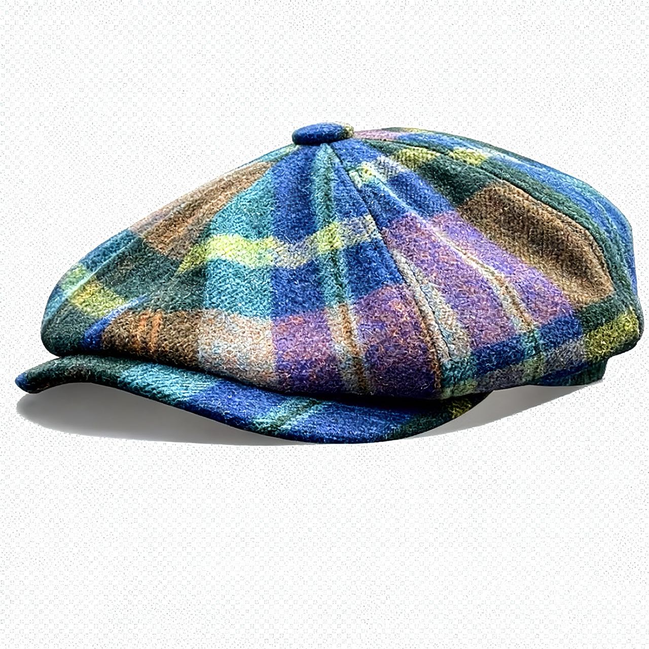 Retro multi-color checkered British baseball cap details Picture