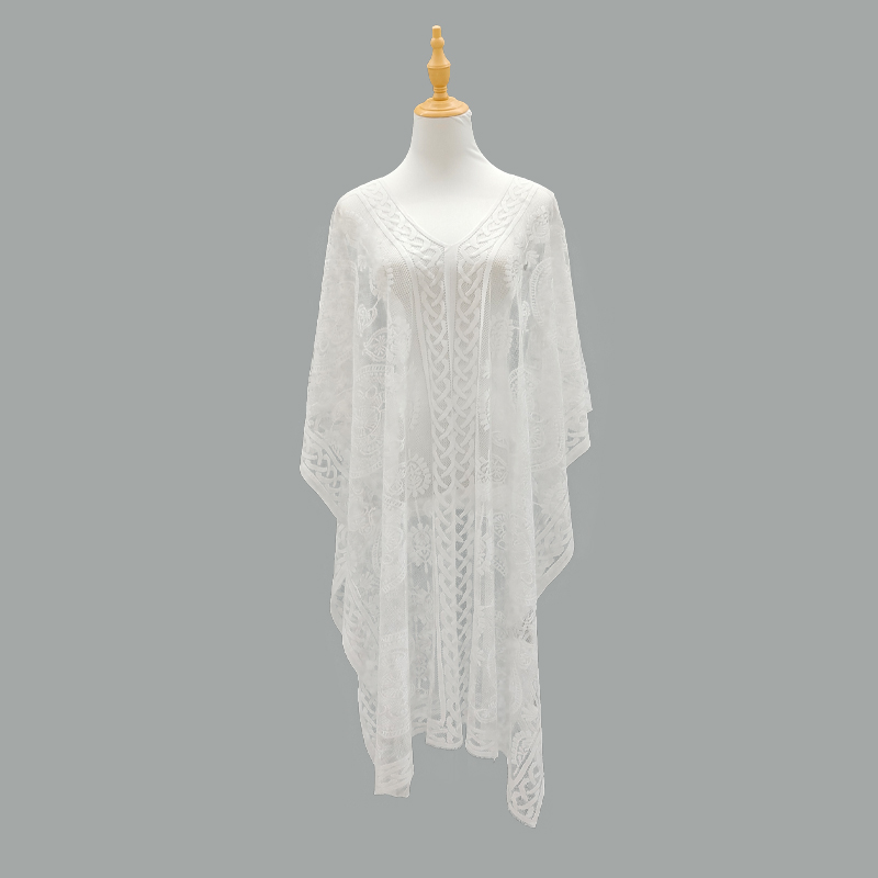 Cross-border Bohemian lace cardigan, beach cardigan fabric, bikini, beachwear, tassel pullover, shawl, export sun-protective clothing, fabric materials, Amazon cross-border direct supply, TK overseas bestsellers Specification image