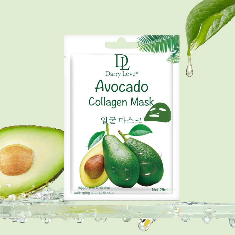 The foreign trade skin care product manufacturer can customize 28ml Darry love avocado collagen fruit mask to hydrate, lock in moisture, care for and soothe the skin Item Picture