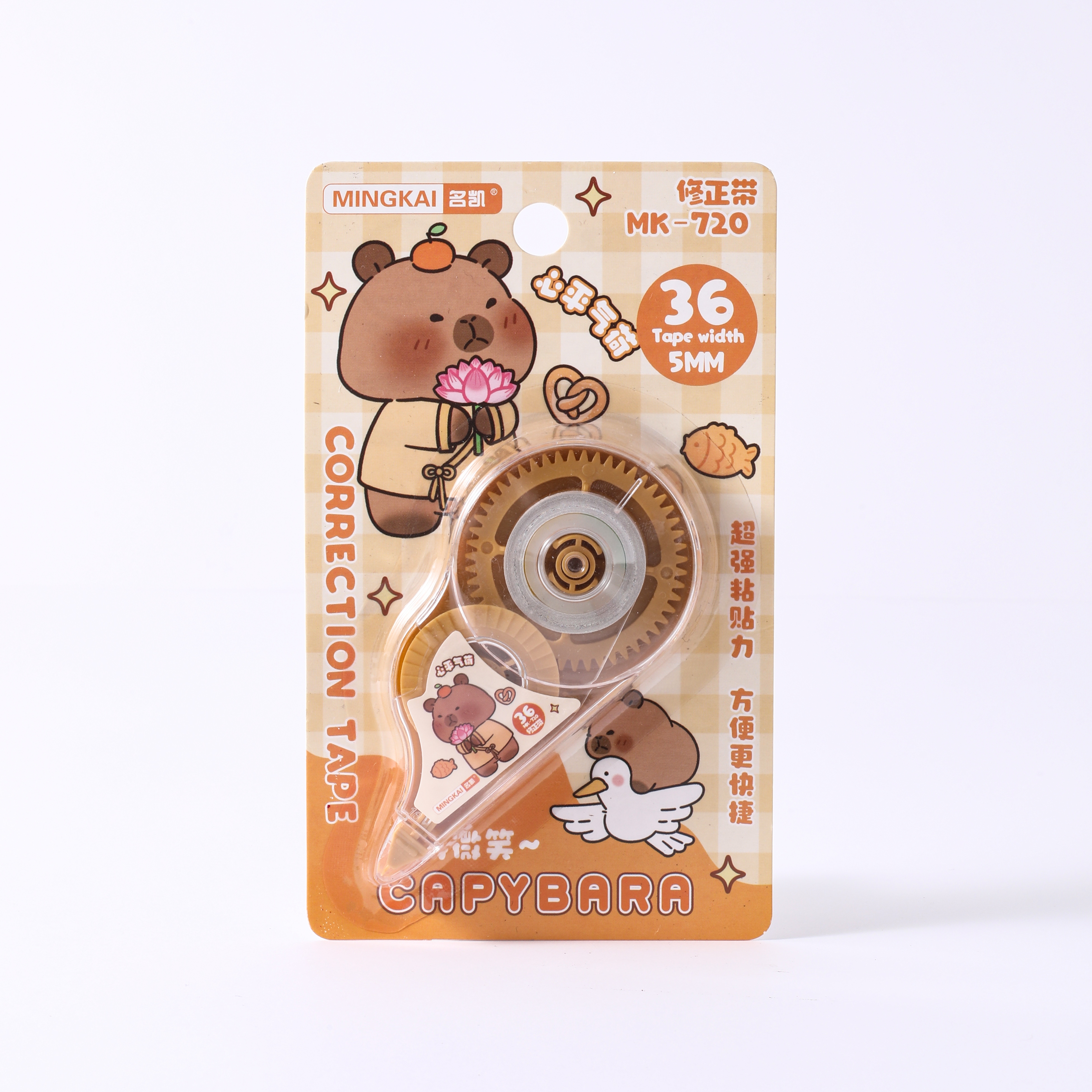 MK-720 high-quality regular correction tape, 36 ultra-thin PET transparent film, easy to use, continuous use, special for students, factory direct sales Application Scenario