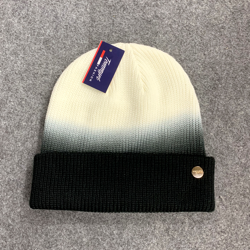 Winter warm knitted cold cap for both men and women, ins style tie-dyed woolen cap Item Picture