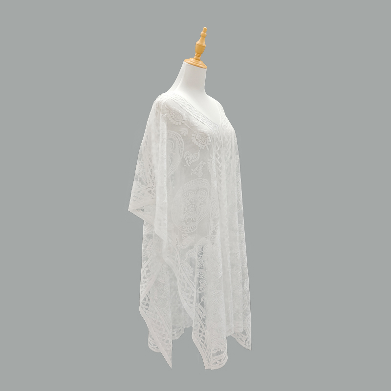 Cross-border Bohemian lace cardigan, beach cardigan fabric, bikini, beachwear, tassel pullover, shawl, export sun-protective clothing, fabric materials, Amazon cross-border direct supply, TK overseas bestsellers Item Picture