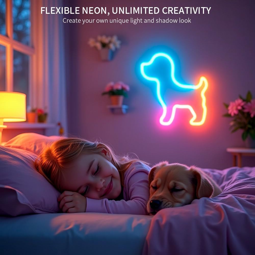 LED mesh circular 360-degree light-emitting rgb color-changing woven light strip, waterproof neon light, flexible flowing linear light Application Scenario
