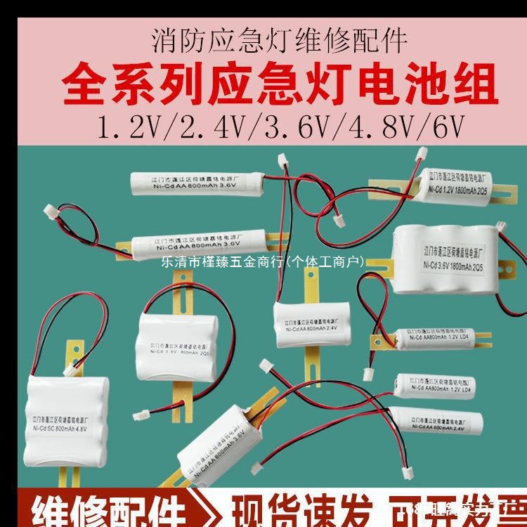 Fire emergency light power supply accessories 1.2V, 2.4V, 3.6V, 6V, 800 export lighting rechargeable battery pack details Picture