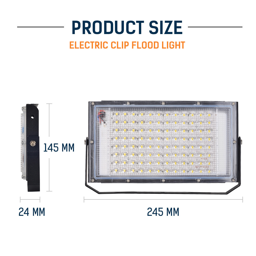 Low-voltage floodlights 12V, 24V, 48V outdoor waterproof DC/AC led Marine battery night market and street stall lighting Specification drawing