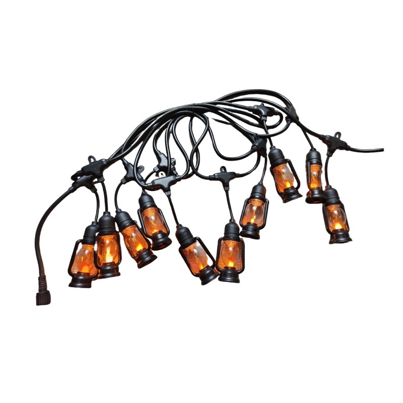 5-meter 10-lamp led shaped light, horse-running color light, outdoor courtyard decoration, suspended flame oil light, IP44 Christmas light Item Picture
