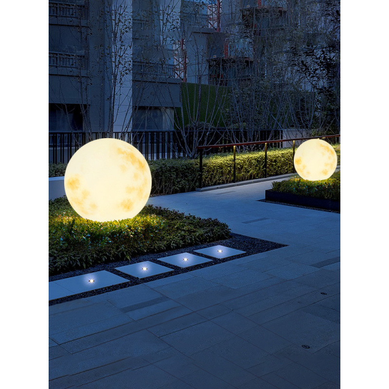 Moon lamp, outdoor solar lawn lamp, courtyard moon lamp, yard garden landscape decoration, spherical waterproof floor lamp Application Scenario