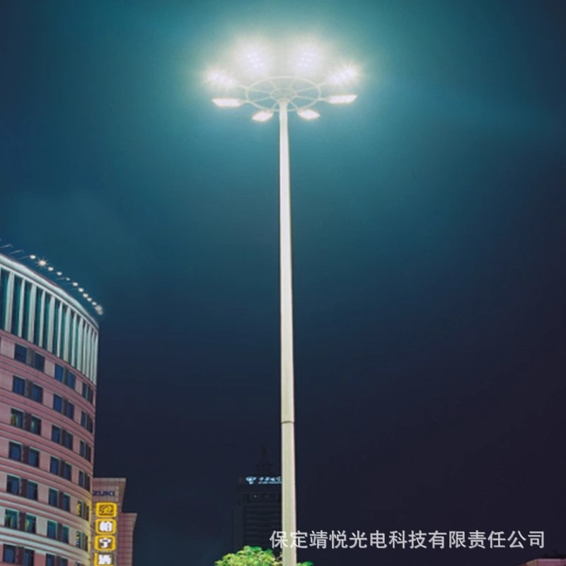 led high-pole sports field square 20-meter, 25-meter and 30-meter high-pole lights, school medium-pole street lights, automatic lifting port lights Specification drawing