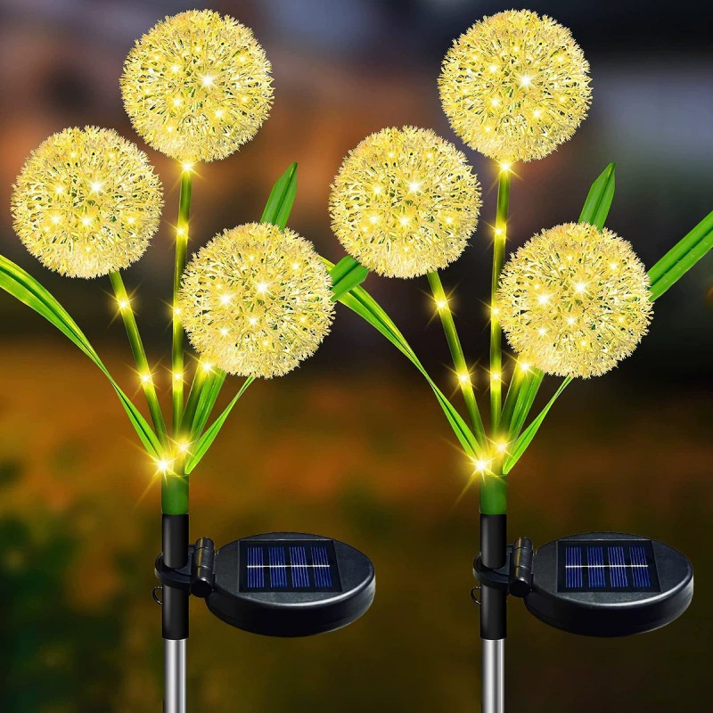 Solar dandelion lamps, outdoor decorative lawn lamps, solar onion ball lamps, 24-hour delivery full figure