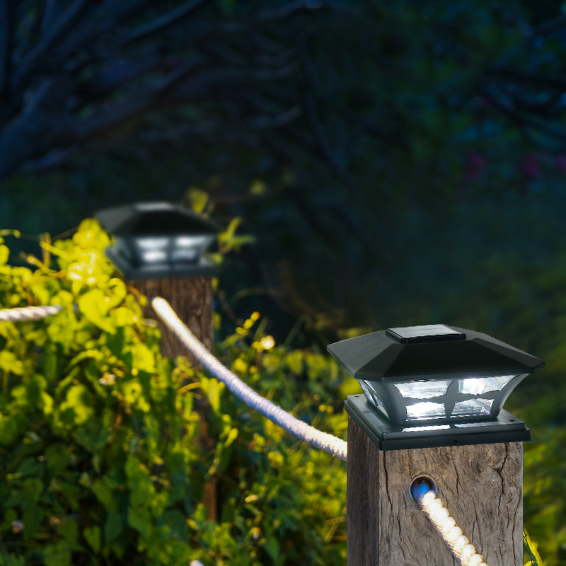 Cross-border solar wall column head lights, courtyard outdoor landscape lights, European-style community park forest waterproof gate column lights Application Scenario