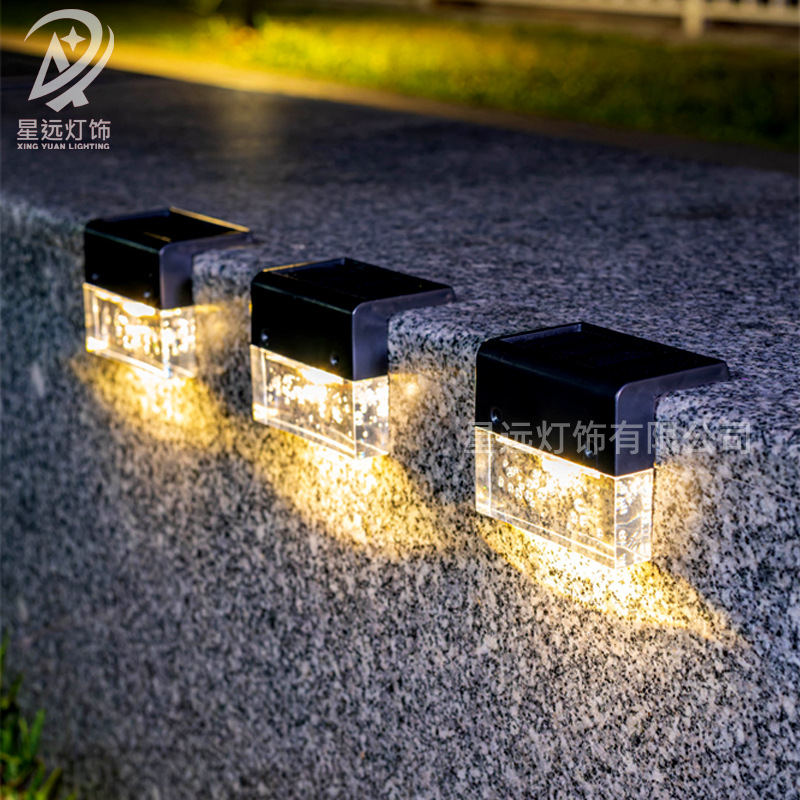 Cross-border bestsellers: Solar staircase light, outdoor waterproof LED light-controlled step light, courtyard landscape decorative step light details Picture