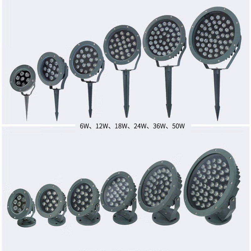 Waterproof tree lighting lights, led outdoor seven-color ground insertion lights, garden lighting, park tree shooting lights, villa courtyard projection lights Application Scenario