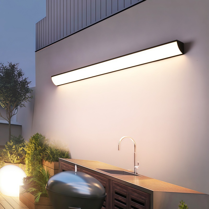 Straight-line long right-angle wall lamps, table lamps, courtyard entrance lamps, balcony corridor lighting lamps, aluminum villa fence lamps full figure