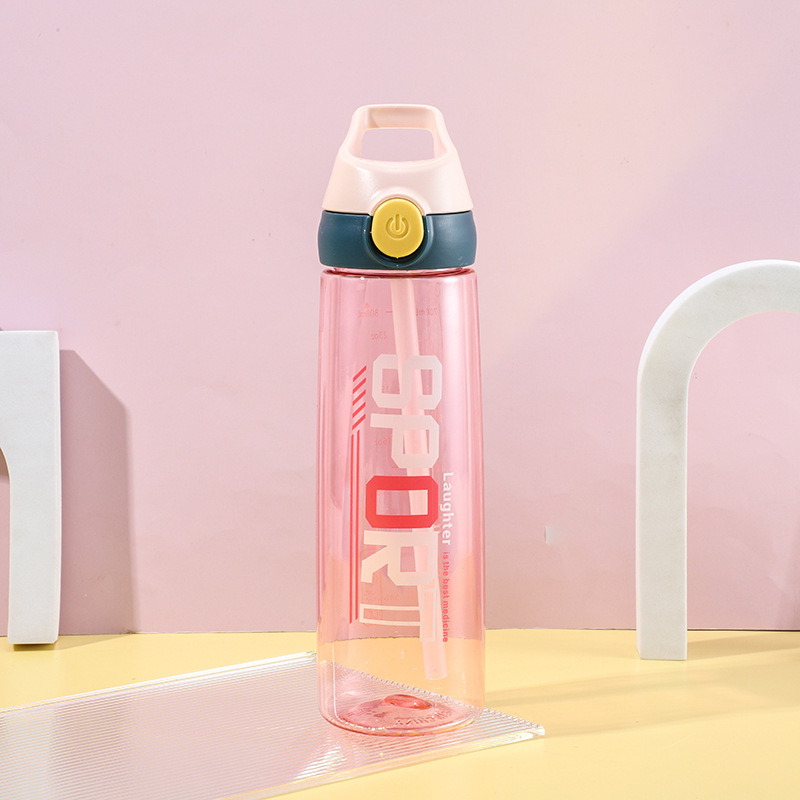 H164-HY-034 New outdoor plastic cup, a portable water cup with a high appearance level and a straw detail image 6